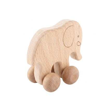 Jouet à roulettes à pousser Éléphants | Jouet en Bois