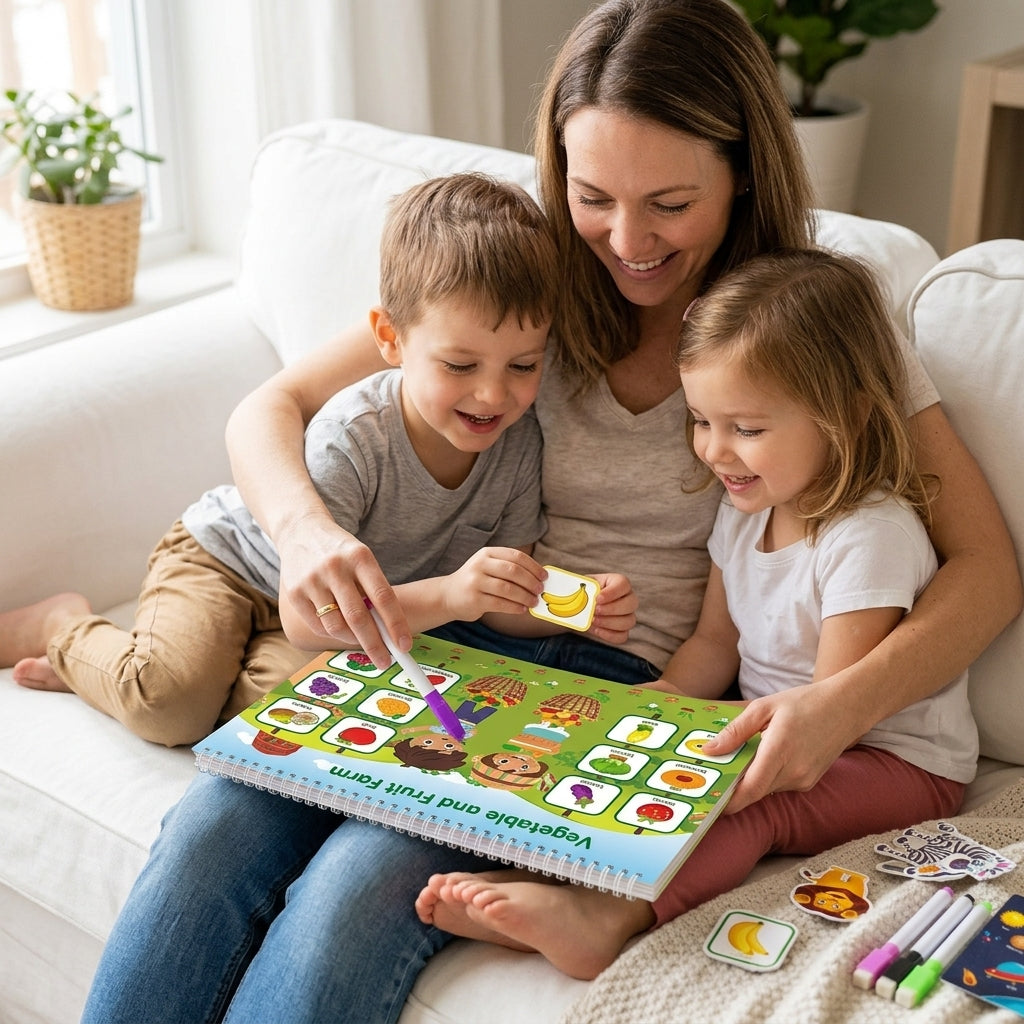 🎒 Busy Book Montessori – Livre d’Activités Éducatif Complet (Dès 2 ans)