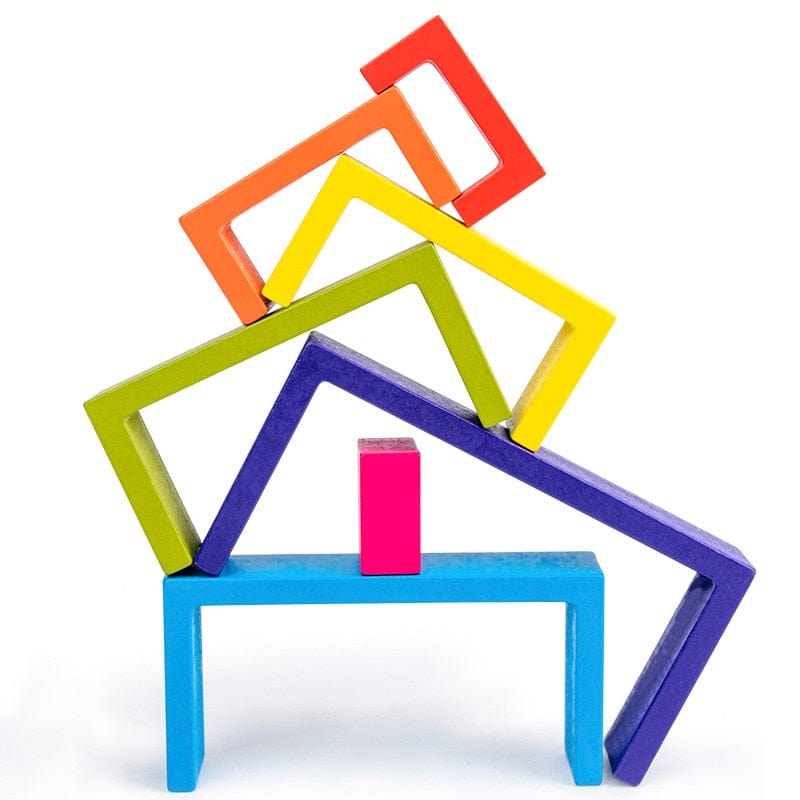 Arc-En-Ciel Pastel En Bois Montessori - Édition Délicate
