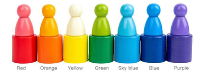 Arc-En-Ciel Pastel En Bois Montessori - Édition Délicate