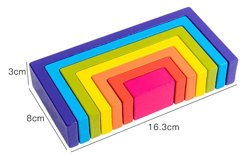 Arc-En-Ciel Pastel En Bois Montessori - Édition Délicate