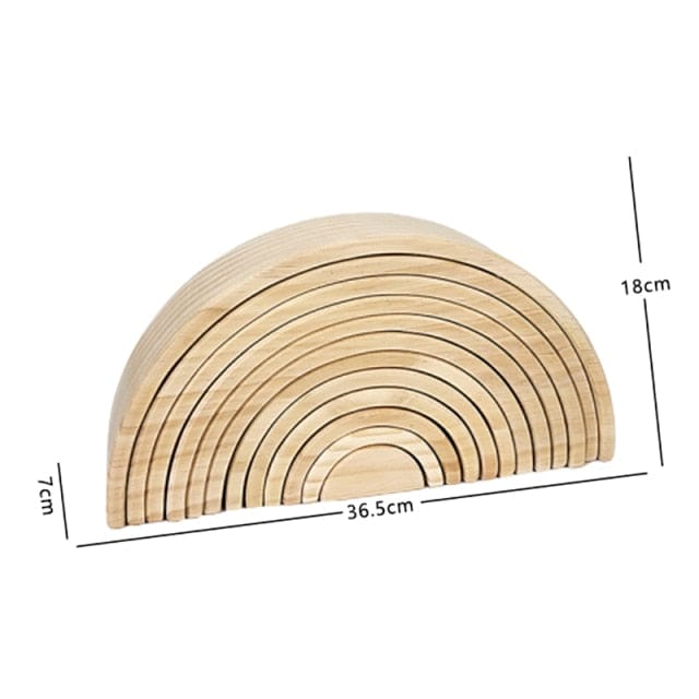 Arc-En-Ciel Pastel En Bois Montessori - Édition Délicate