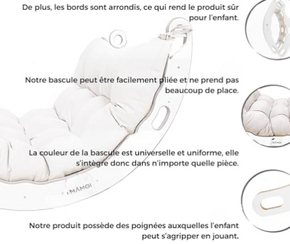 Arche d’escalade MAMOI® avec balançoire et coussin – Jeu Montessori en bois pour enfants