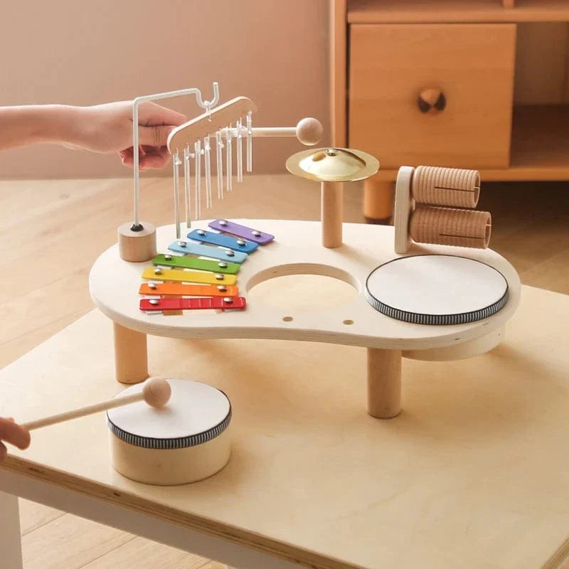 Batterie Musicale Montessori en Bois — 6 Instruments