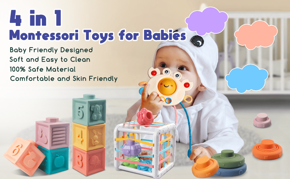 Jouets Sensoriels Montessori pour Bébés
