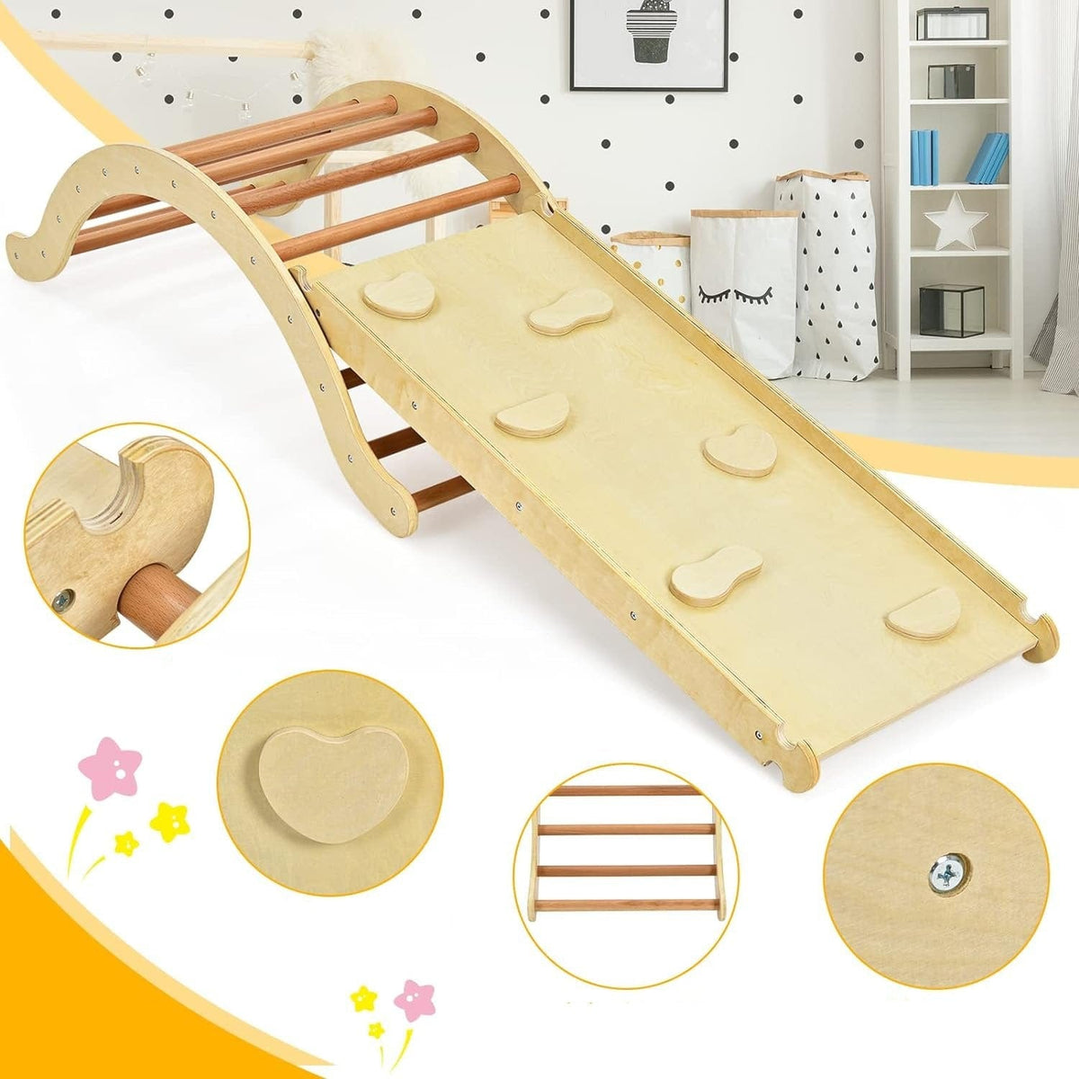 Arche d'Escalade Montessori avec Toboggan