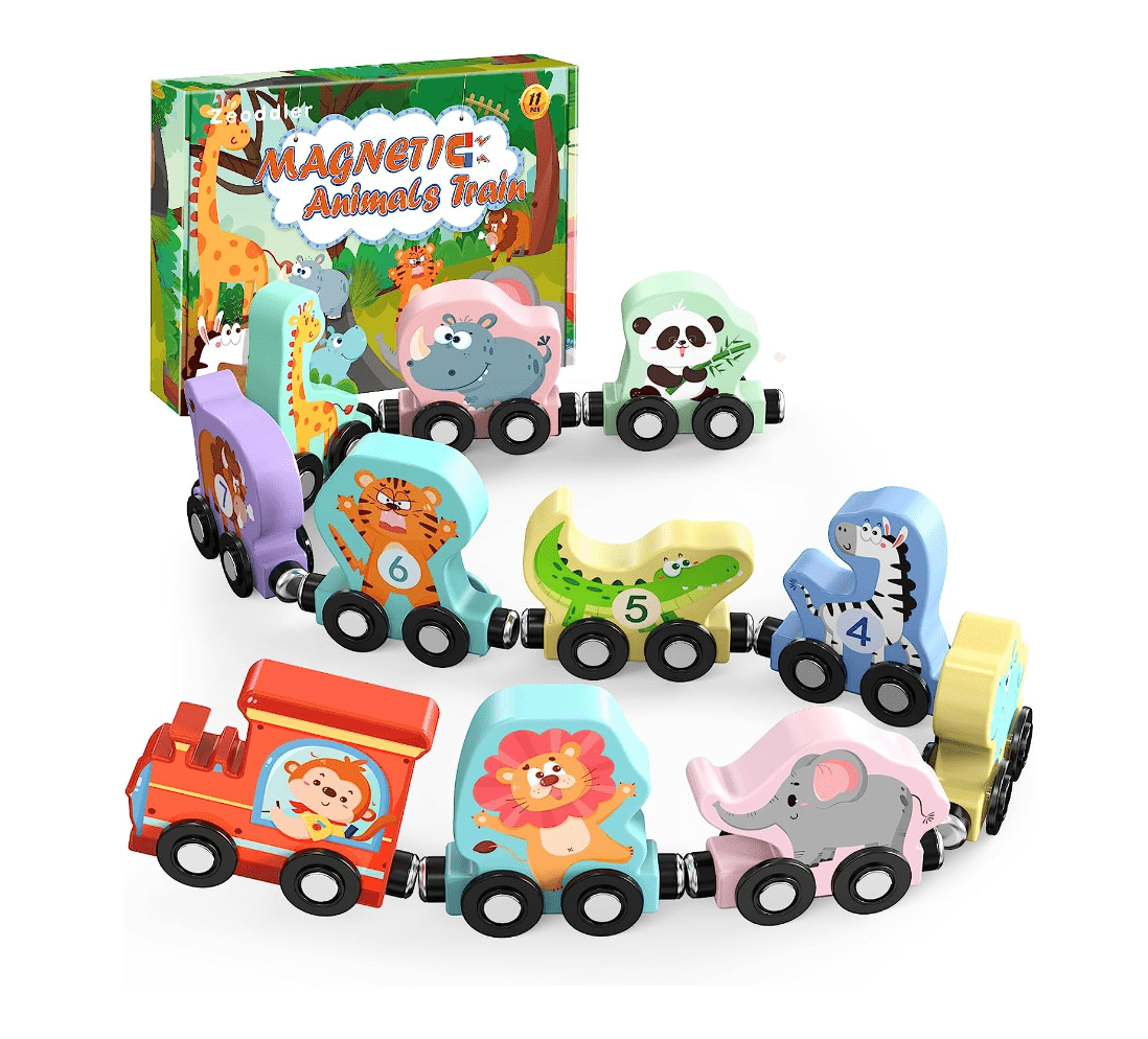 Train magnétique en bois Montessori - Collection ÉduKids