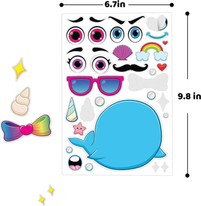Feuilles de stickers Make-a-face Premium (36 pièces)