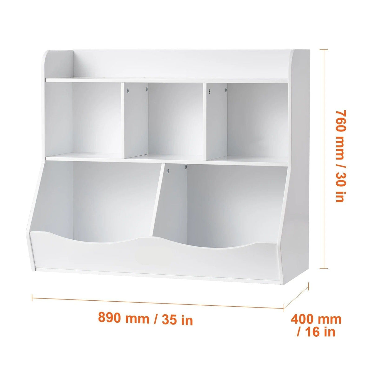 Organisateur de jouets en bois avec étagère et bacs de rangement - Produit de Qualité