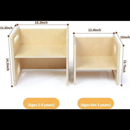 Table et chaise Montessori - Édition Spéciale 4 en 1