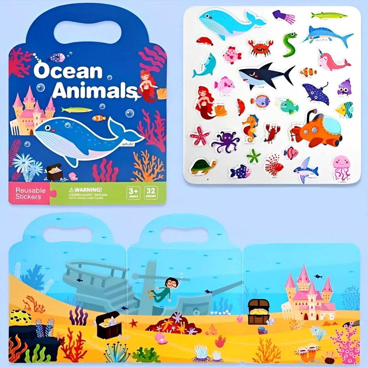 Livre d'autocollants Montessori Educatifs