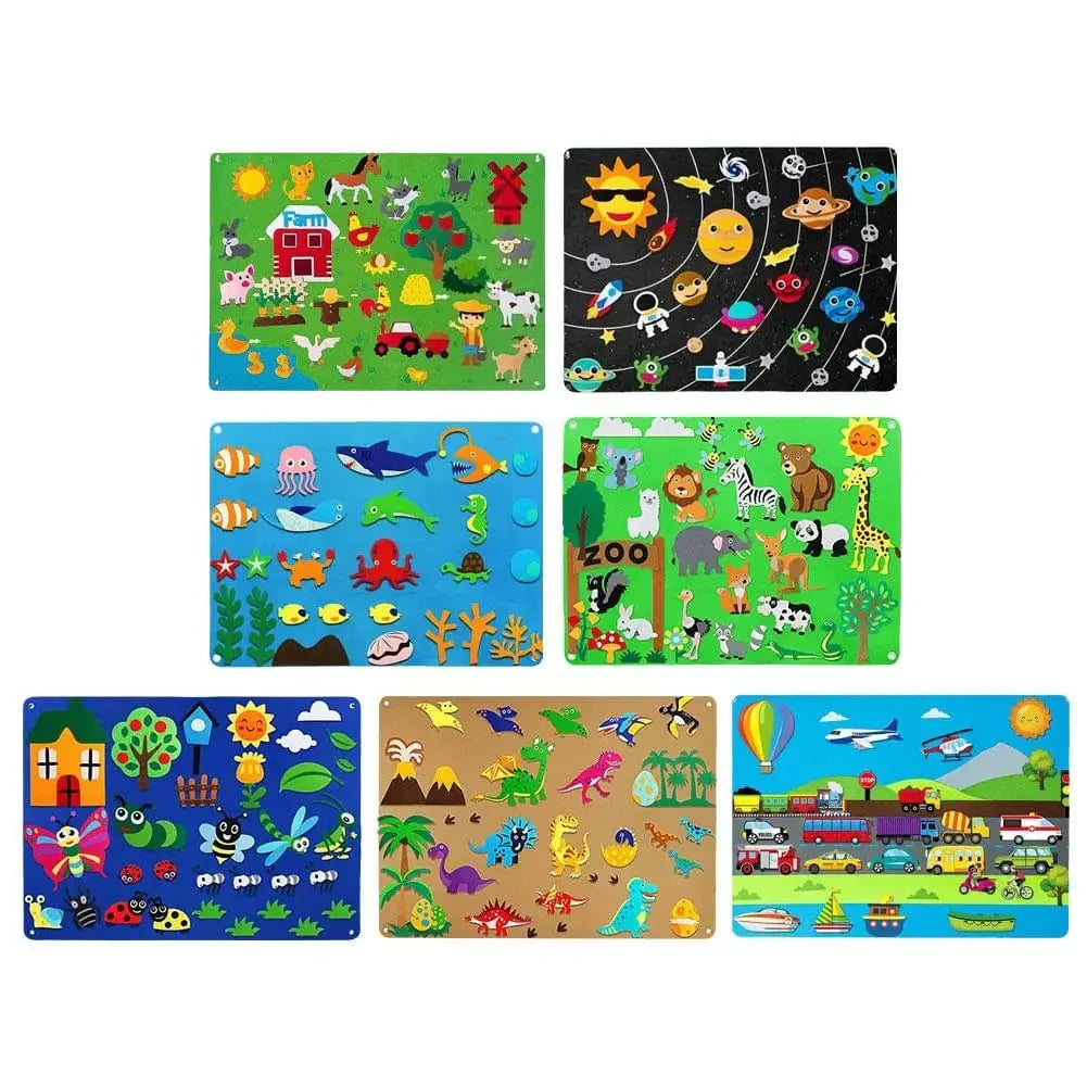 Tableau d'histoire Montessori en feutrine