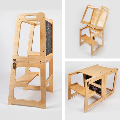 Tour d'observation : Table et chaise Montessori 2-en-1