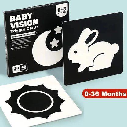 Cartes de stimulation visuelle pour bébé Montessori