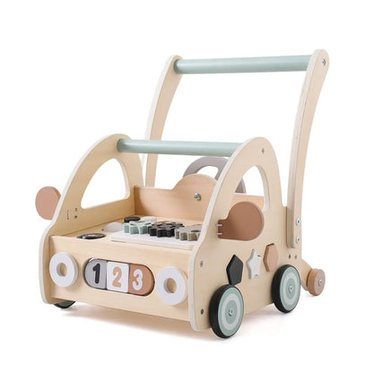 Chariot de marche multifonctionnel -  Jouet en bois d'apprentissage de la marche pour bébé