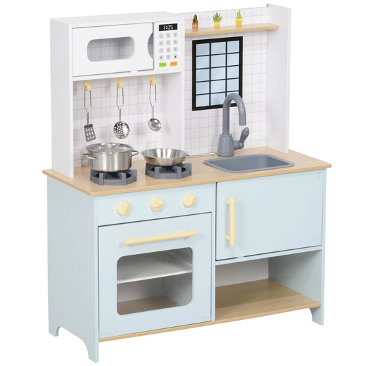🍳 Cuisine en Bois Enfant Montessori – Grande Cuisine Éducative avec Accessoires