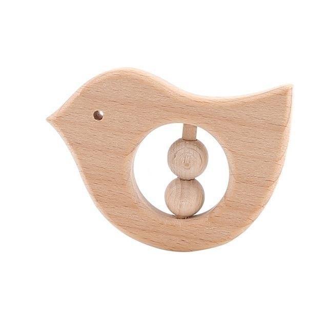 Hochet Canard Montessori en Bois naturel