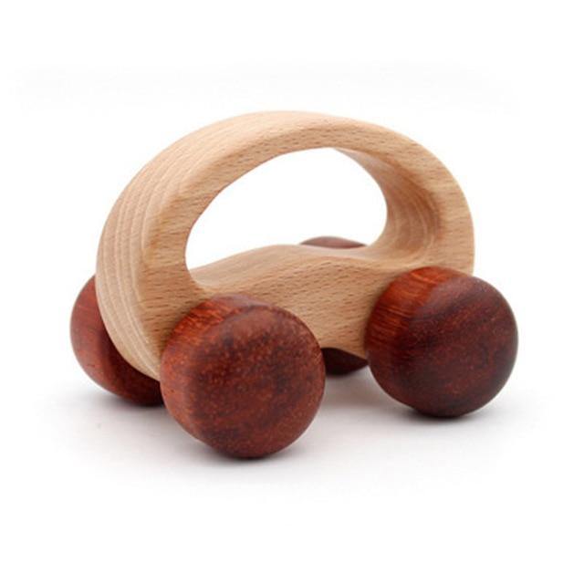 Hochet en Bois à Roulette Montessori - Éveil Sensoriel affirmé