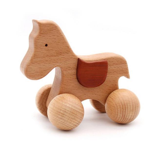 Hochet en Bois à Roulette Montessori - Éveil Sensoriel affirmé