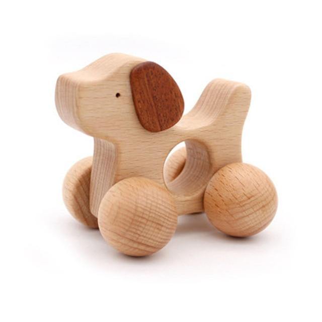 Hochet en Bois à Roulette Montessori - Éveil Sensoriel affirmé