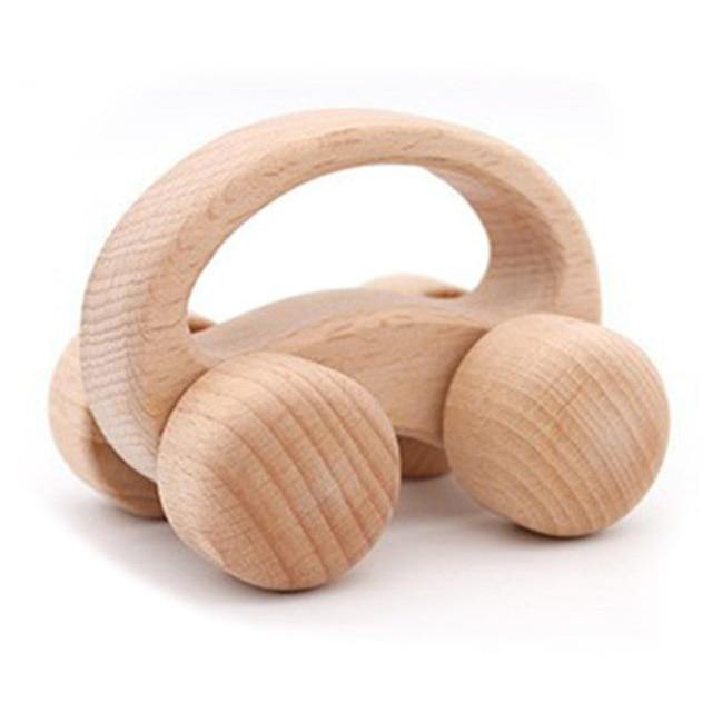 Hochet en Bois à Roulette Montessori - Éveil Sensoriel affirmé