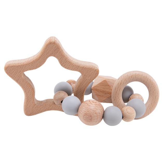 Hochet en Bois Étoile Montessori - Collection Étoilée