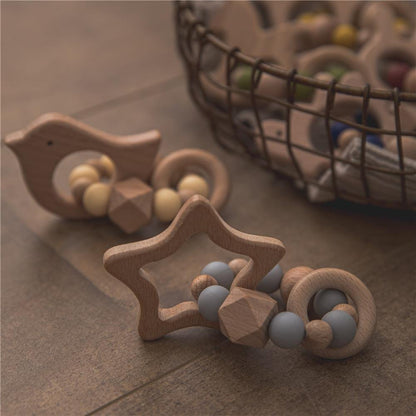 Hochet en Bois Étoile Montessori - Collection Étoilée