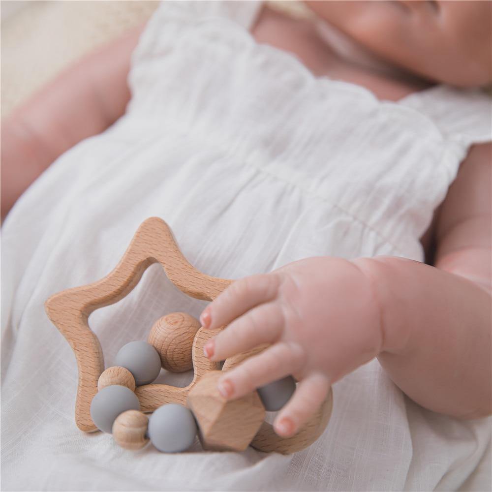 Hochet en Bois Étoile Montessori - Collection Étoilée