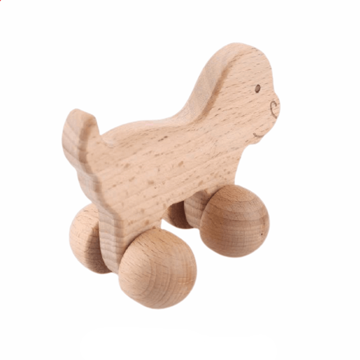 Hochet en Bois Montessori Chien Joyeux