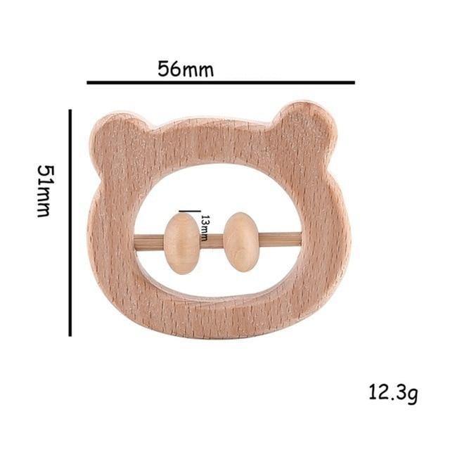 Hochet en Bois Ours Montessori - Collection ÉducoNature