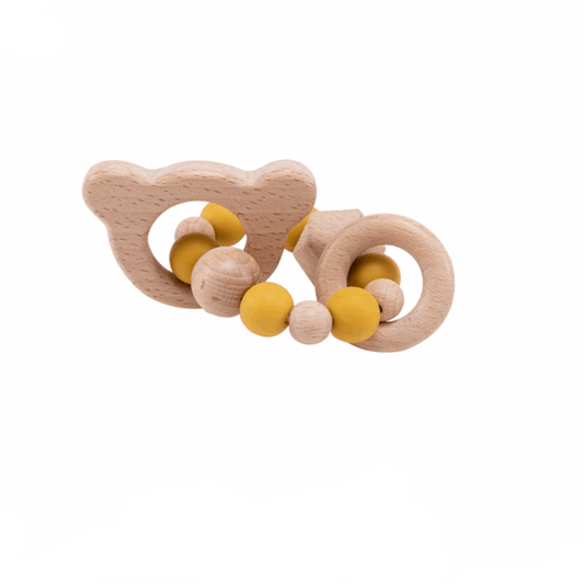 Hochet en Bois Ourson Montessori Écologique