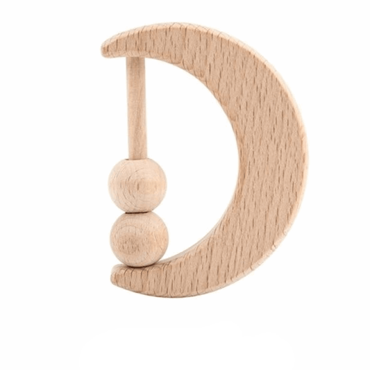 Hochet Lune Montessori - Bois Naturel