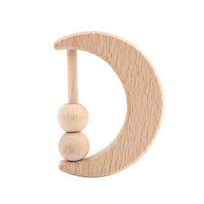 Hochet Lune Montessori - Bois Naturel