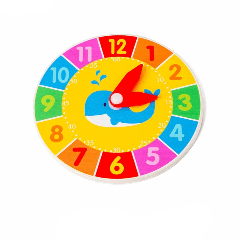 Horloge Éducative Montessori Baleine