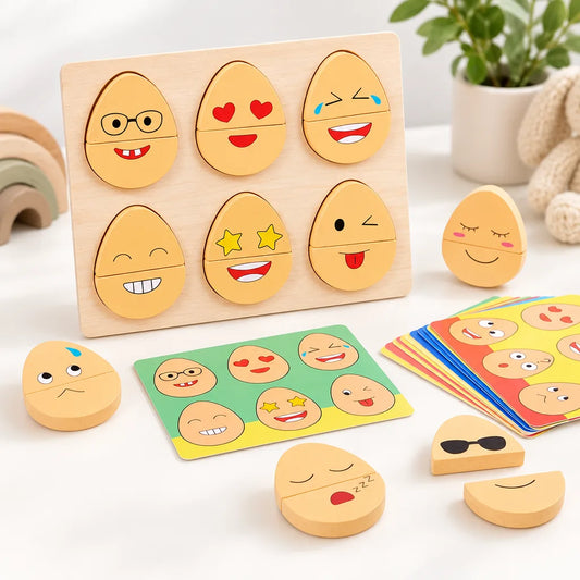 Puzzle œufs émotions bois