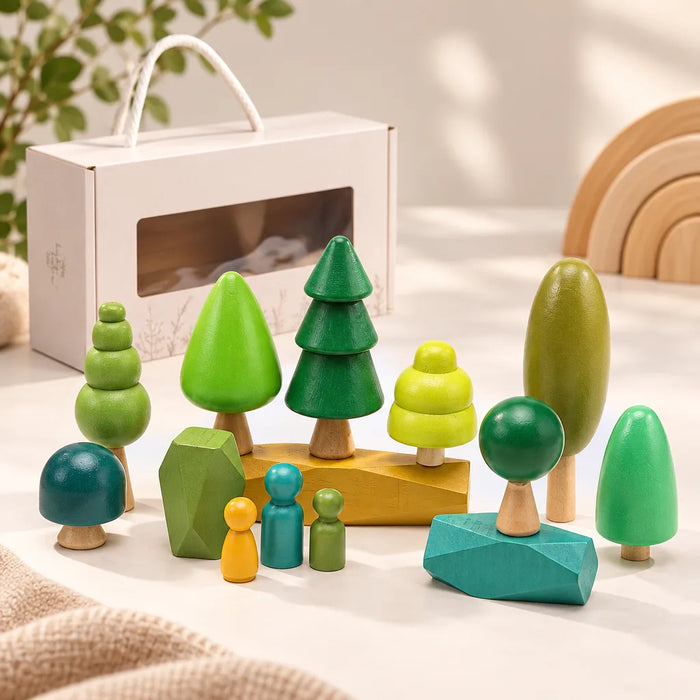 Village miniature bois enfant