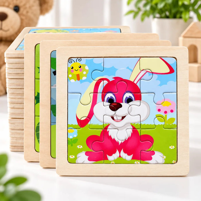 Puzzle bois animaux