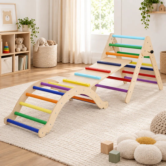 structure escalade enfant bois