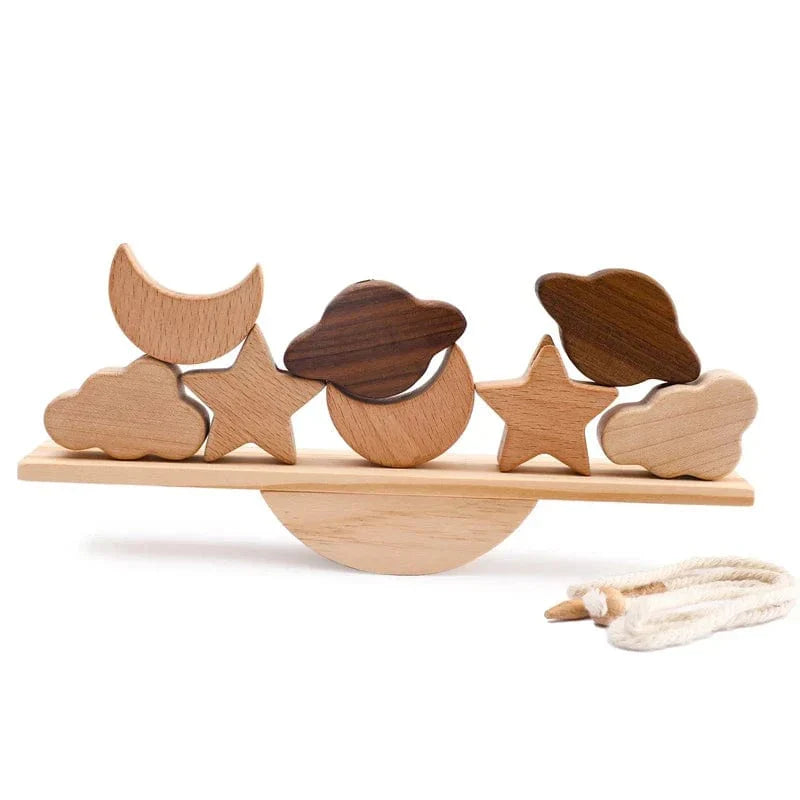 Jeu d'équilibre en bois Montessori avec blocs animaux pour enfants