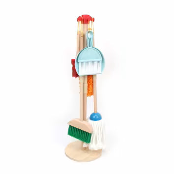 🧹 Kit Ménage Enfant en Bois – Jeu de Nettoyage Montessori (Dès 2 ans)