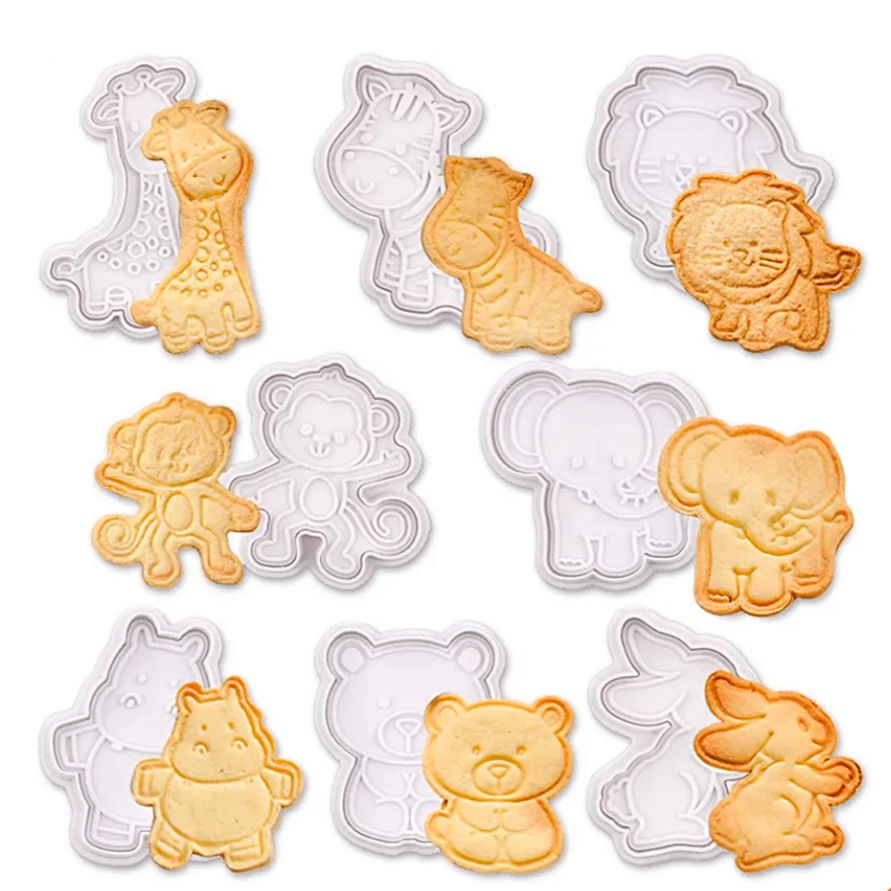 Kit de 4 emporte-pièces pour biscuits animaux Montessori