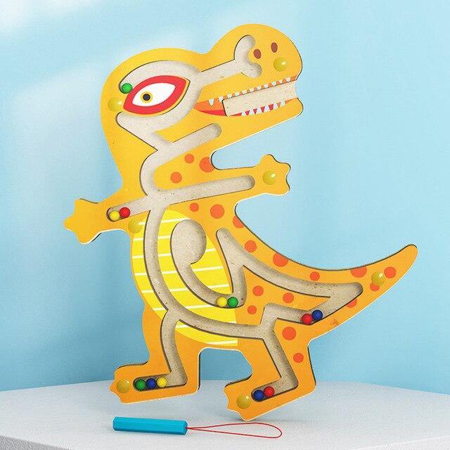 Labyrinthe en Bois Dinosaure Montessori - Dino Maze