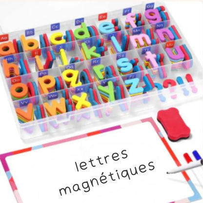ABC MasterKit™ - Ensemble Magnétique Alphabet et Tableau | 104/208 Pièces Éducatives Montessori