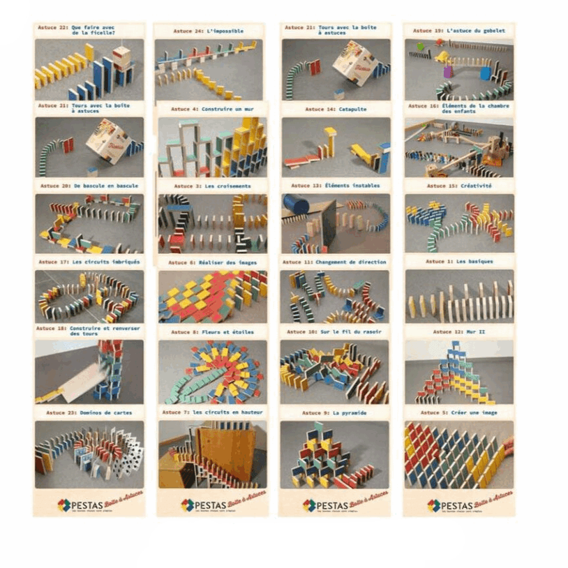 Lot de 24 Astuces Montessori Dominos