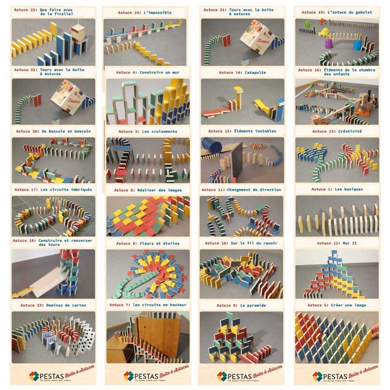 Lot de 24 Astuces Montessori Dominos