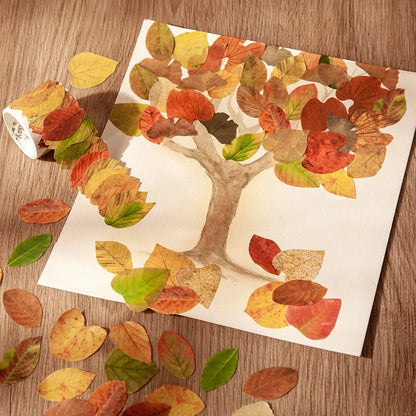 Lot d'autocollants Feuilles d'Automne en Washi Montessori Eco-Friendly