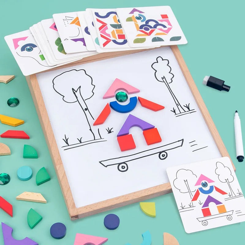 🧲 Puzzle Magnétique Montessori – Tableau Créatif & Éducatif pour Enfant