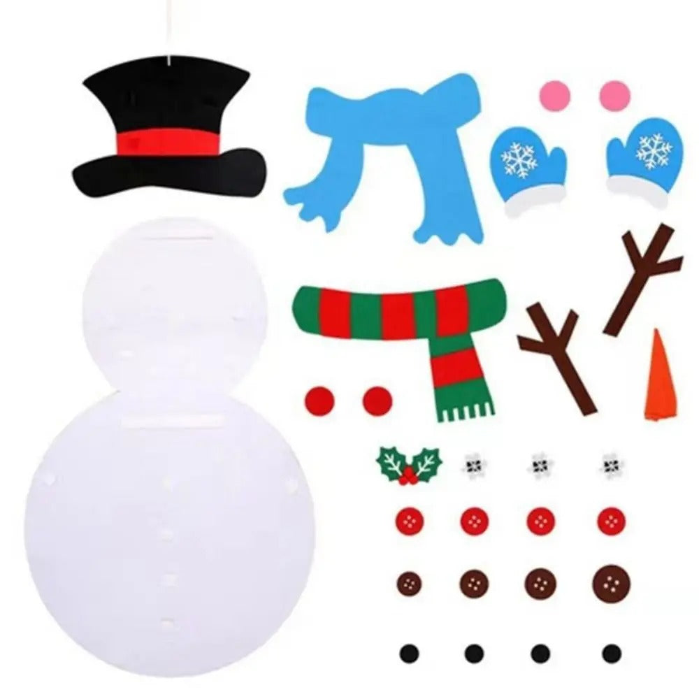 Les enfants créent leur propre Bonhomme de Neige de Noël.