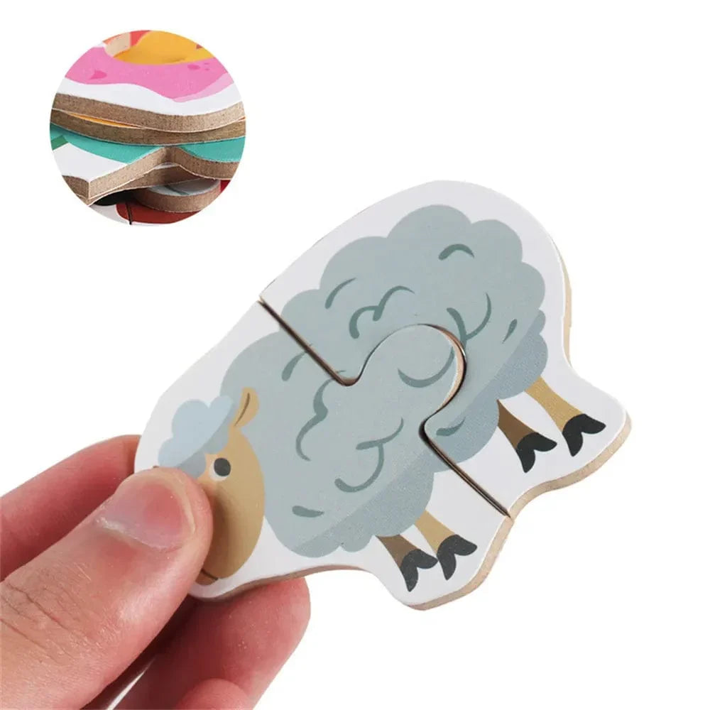 Matching Puzzle Éducatif: Découvre les Animaux, les Fruits et la Circulation en Montessori