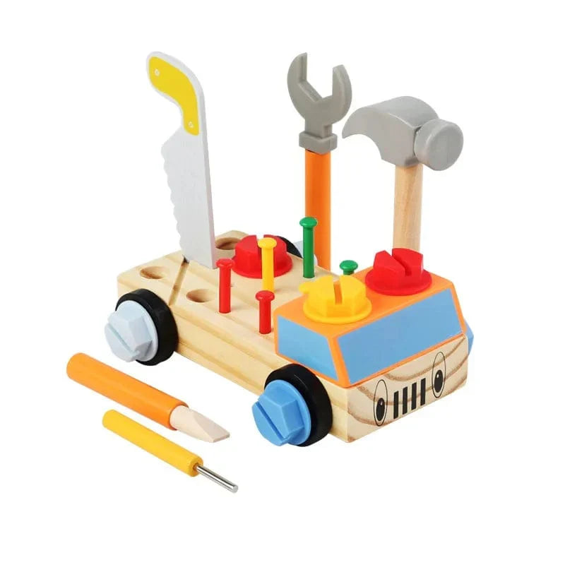 Outils de bricolage pour enfants en bois - Caisse à outils et jouets d'imitation Montessori